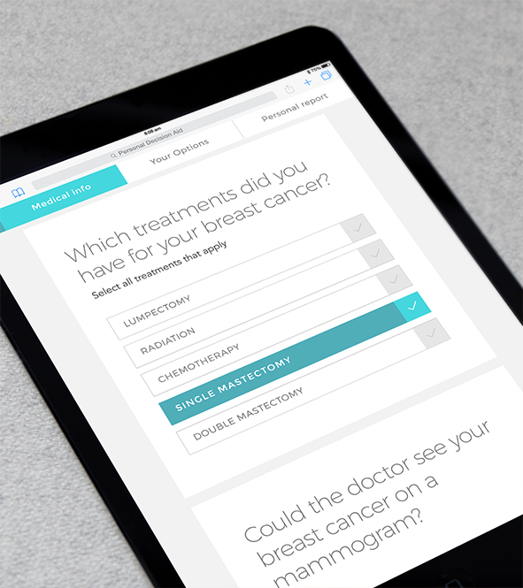 Personalized risk report screen